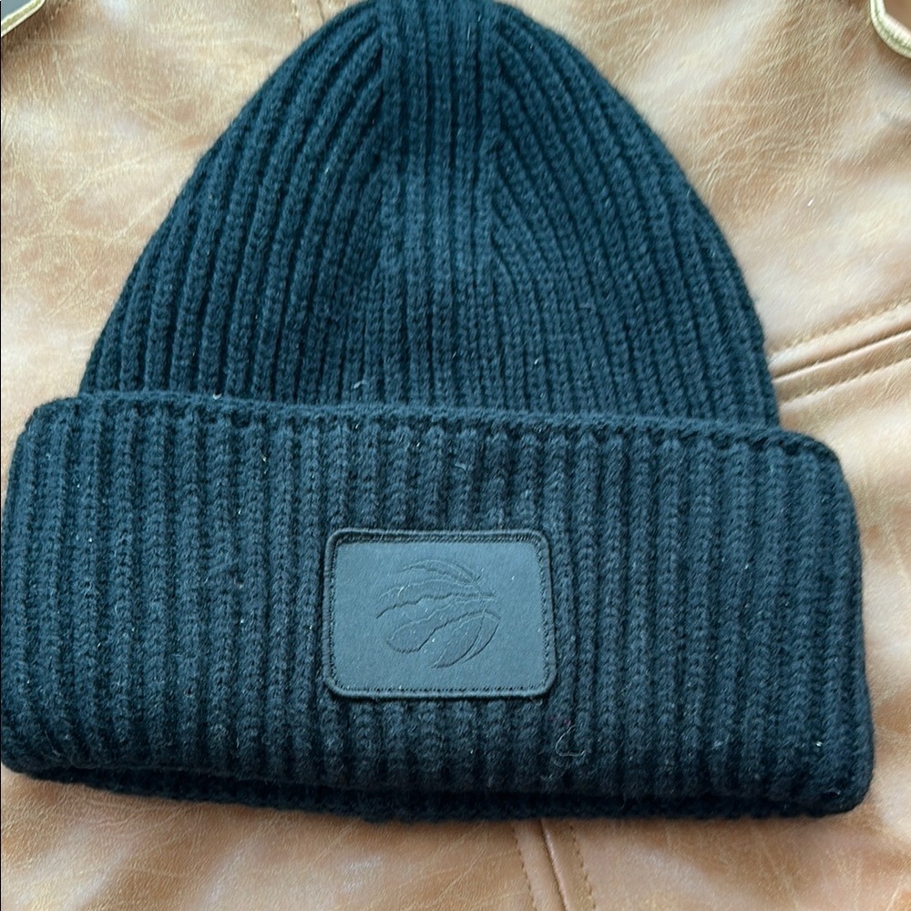 RAPTORS Black Knit Beanie